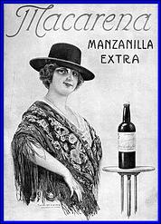 Publicidad «Manzanilla Extra Macarena» de Luis Caballero.