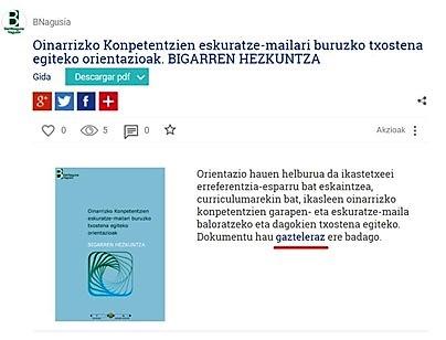 Baliabidearen deskripzioan dokumentua gaztelaniaz ere badaela esaten duen testuaren irudia 2.