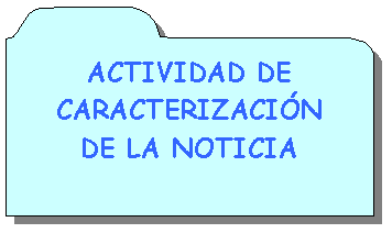 Autoforma: ACTIVIDAD DE CARACTERIZACIN DE LA NOTICIA