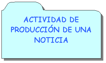 Autoforma: ACTIVIDAD DE PRODUCCIN DE UNA NOTICIA